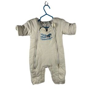 Baby Merlin Magic Sleepsuit Small 3-6 Months Cream Cotton Transition Suit Kids